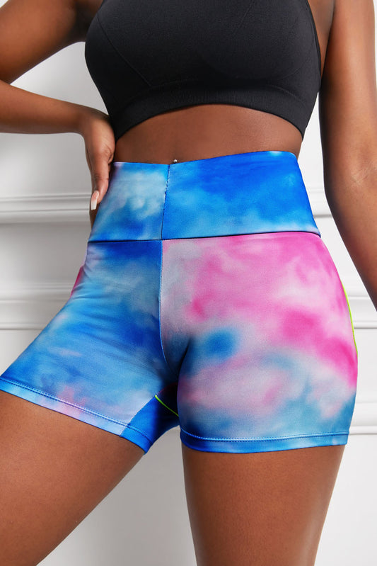 Cotton Candy Clouds Yoga Shorts