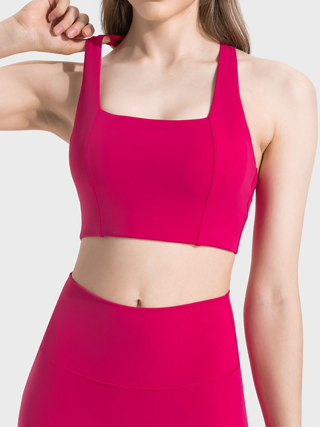 Strawberry Scoop Neck Sports Bra